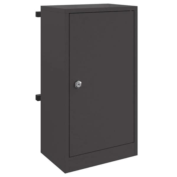 Maison Exclusive - postkasse med opbevaring Sort 30 x 20 x 55 cm Stål Svart