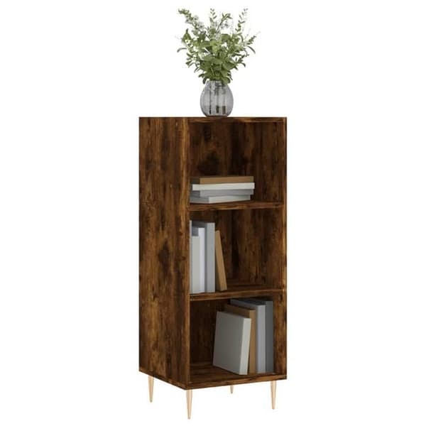 Maison Exclusive - Buffé ek rökig 34,5x32,5x90 cm ingenjörsträ