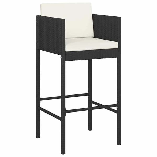 Maison Exclusive - Havebar sæt 5 dele med puder, flet i sort Svart