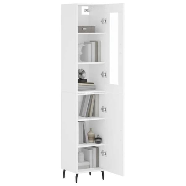 Maison Exclusive - Buffé hög Vit 34,5x34x180 cm Ingenjörsträ