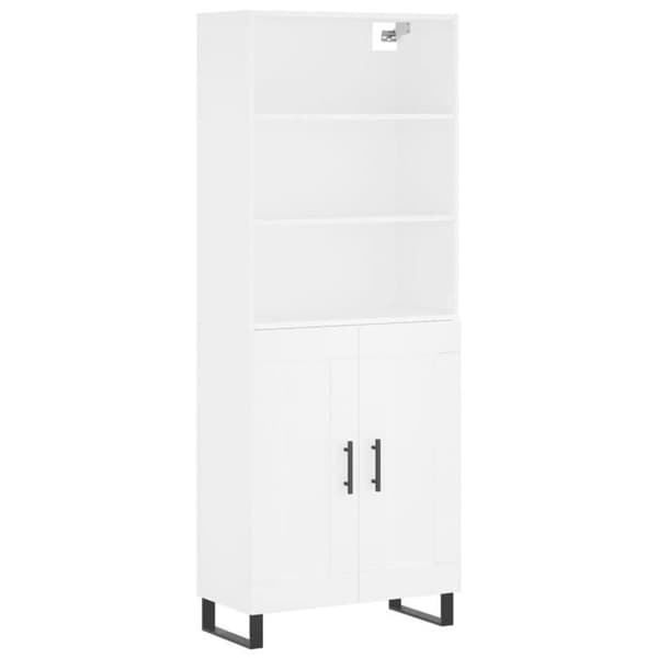 Maison Exclusive - Buffé hög Vit 69,5x34x180 cm Ingenjörsträ Vit