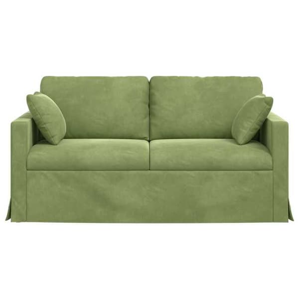 Maison Exclusive - Soffa Ljusgrön 158 x 78 x 80 cm Sammet