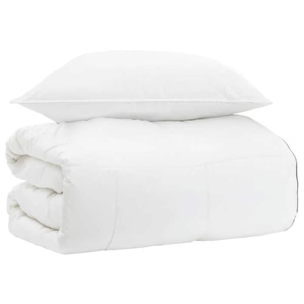 Maison Exclusive - Duvetset i Vitt 155 x 200 cm Bomull, Bambus, Polyester