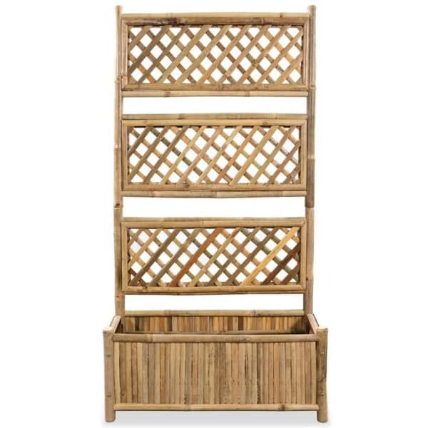 Maison Exclusive - Hævet havebed med bambus trellis 70 cm