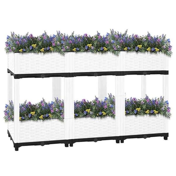 Maison Exclusive - Hævet seng 120x40x71 cm Polypropylen Vit