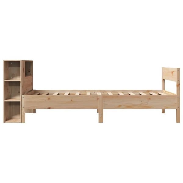 Maison Exclusive - Kirjahyllyvuode ilman patjaa 75x190 cm massiivipuusta