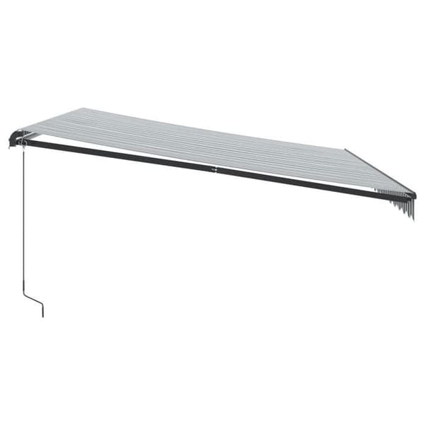 Maison Exclusive - Manuell retraktabel markis med vit LED 450x350 cm