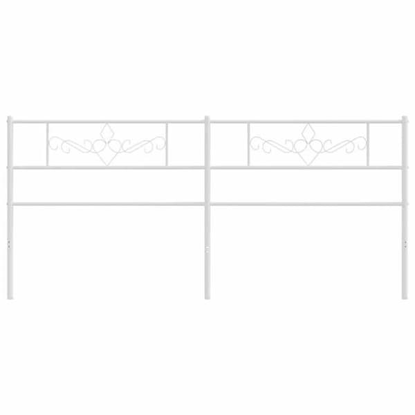 Maison Exclusive - Erstatnings hovedgærde metal hvid 200 cm