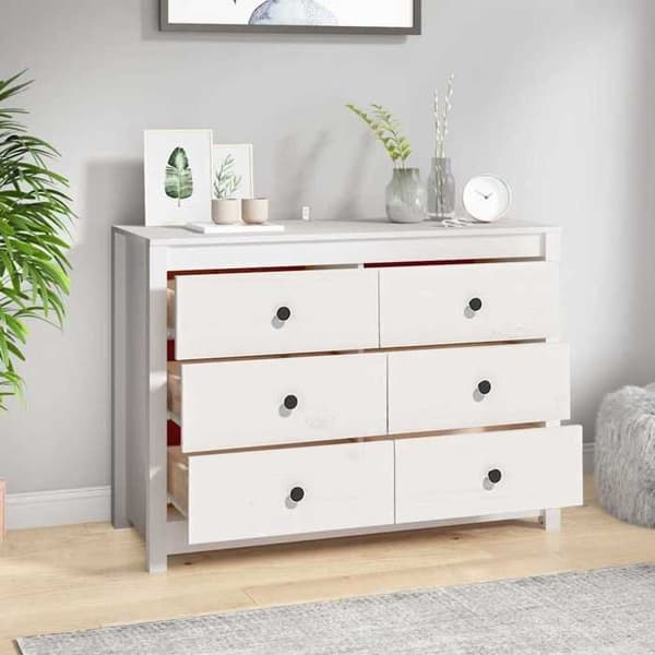 Maison Exclusive - Sidoarmar Vit 100x40x72 cm Massivt furu Vit