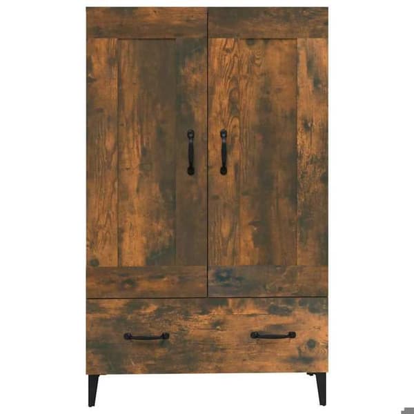 Maison Exclusive - Buffé hög Ek rökig 70x31x115 cm Ingenjörsträ