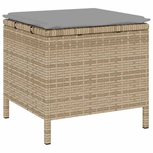 Trädgårdsmöbelset - EXKLUSIVT HUS - 3 delar - Beige polyrotting - Akaciaytor - Robust stålram beige