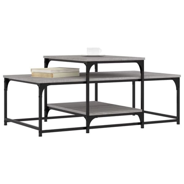 Maison Exclusive - Soffbord sonoma grå 102x60x45 cm ingenjörsträ sonoma grå