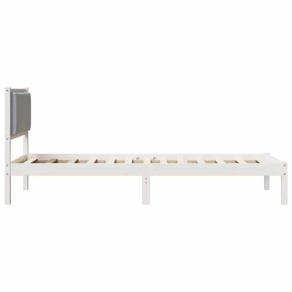Maison Exclusive - Sängram Ljusgrå 100 x 200 cm Massivt trä