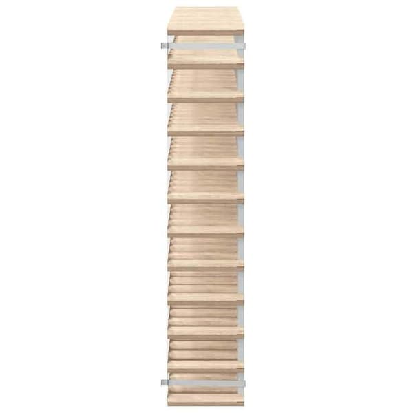 Maison Exclusive - Flaskställ 120 flaskor Solid Pinède Pinje (naturligt träutseende)