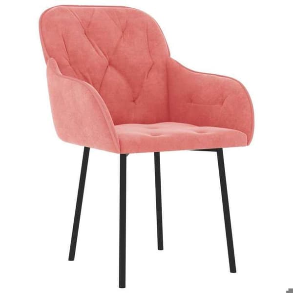 Maison Exclusive - Matstolar set om 2 Rosa Sammet