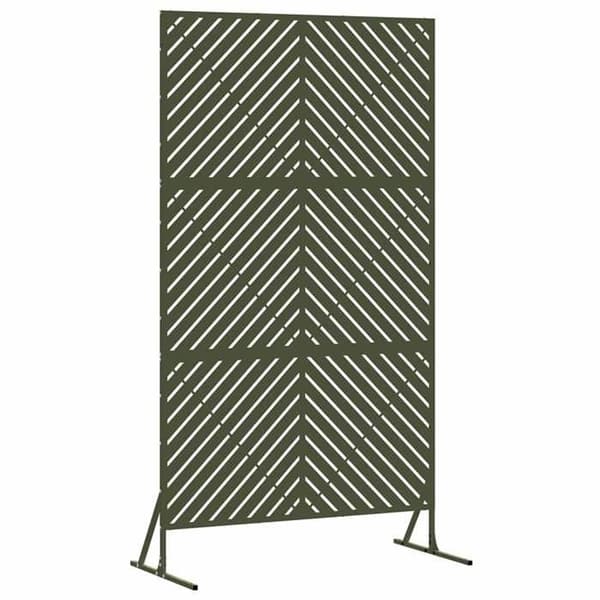 Maison Exclusive - Integritetsskärm 100 x 50 x 180 cm Stål Olivgrön