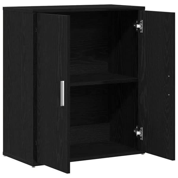 Maison Exclusive - Buffet i sort egetræ 60x31x70 cm ingeniørtræ