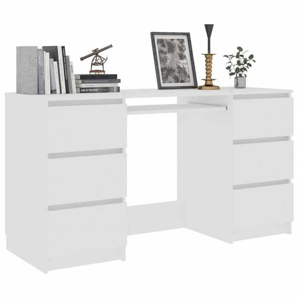 Maison Exclusive - Kontor Vit 140x50x77 cm Ingenjörsträ Vit