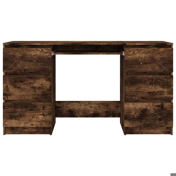Maison Exclusive - Kontor i røget eg 140x50x77 cm Ingeniørtræ