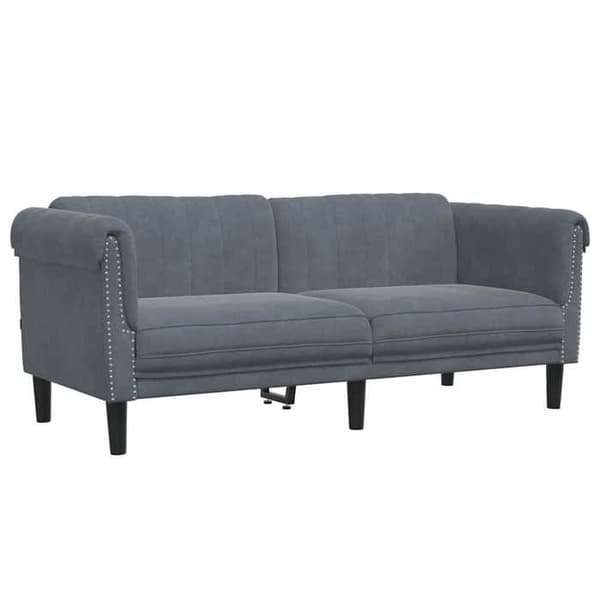 Maison Exclusive - Mørkegrå velour 2-personers sofa