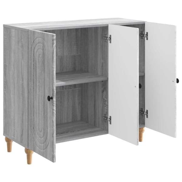 Maison Exclusive - Buffé Sonoma grå 89 x 34,5 x 80 cm Ingenjörsträ