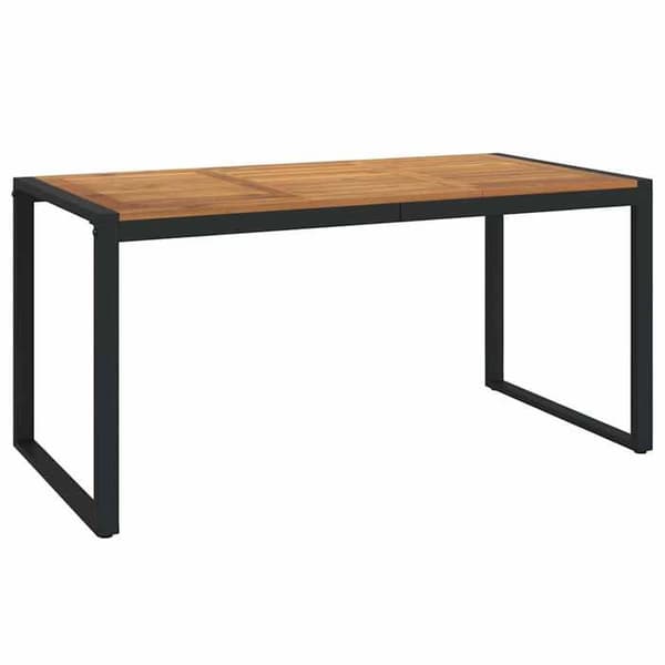 Trädgårdsmöbler - EXKLUSIVT HEM - Set 5 delar - Rektangulär - Poly rattan & massiv akacia - Grå och brun Grå och brun