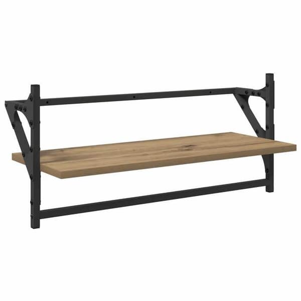 Vägghyllor - EXKLUSIV HEM - Set med 6 delar - Trä & metall - Modern design - Rektangulär