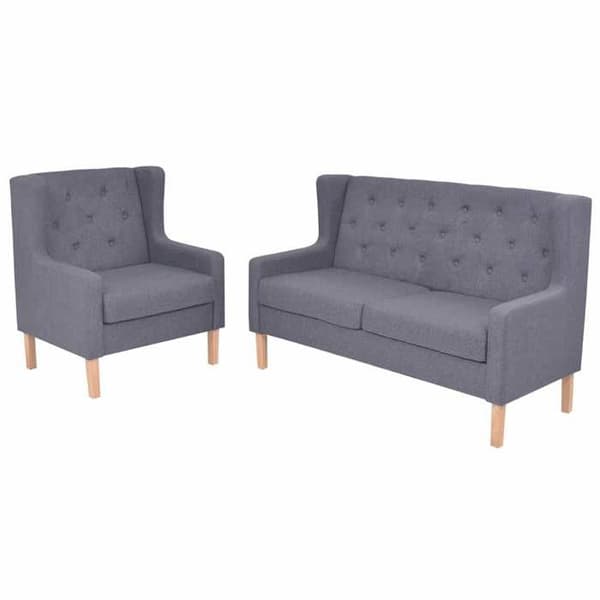 Maison Exclusive - Sæt af 2 grå stofsofaer grå