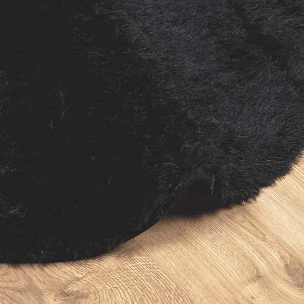 Maison Exclusive - Shaggy tæppe med lange hår NAVARRA sort 120x120 cm polyester