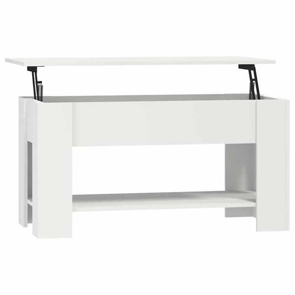 Maison Exclusive - Låg bord vit 101x49x52 cm ingenjörsträ Vit