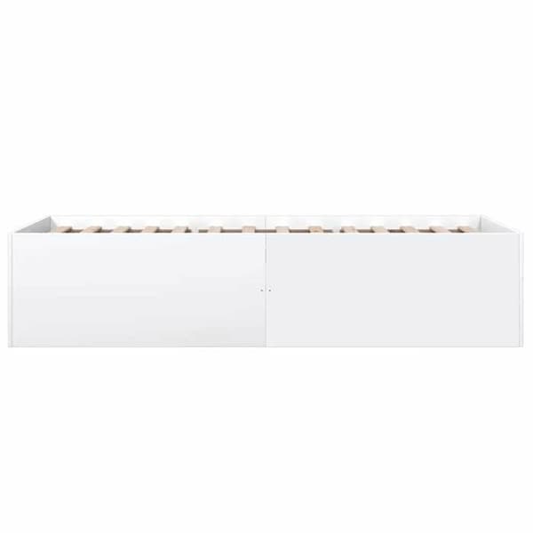 Sängram - EXKLUSIV HEM - 100 x 200 cm - Vit - Trä (spånskivor) - Ribbor ingår Vit