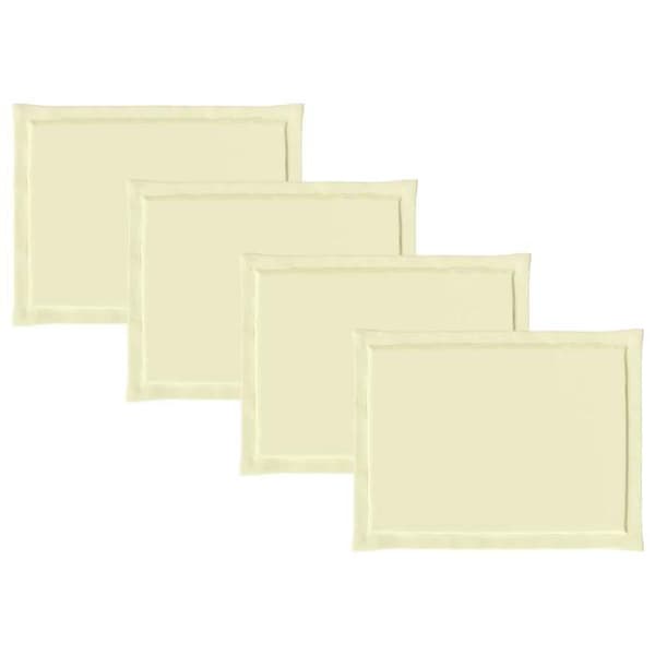 Maison Exclusive - Istuintyynyt 4 kpl Polyesteri Kermaväri 47 x 36 x 2 cm