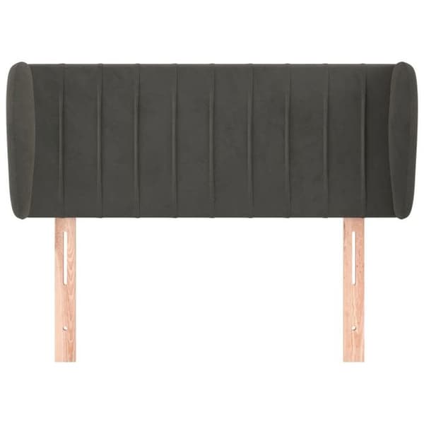 Maison Exclusive - Päätylevy korvilla Tummanharmaa 93x23x78/88 cm Sametti mörkgrå