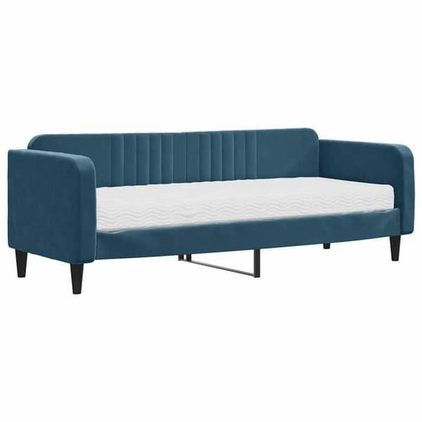 Maison Exclusive - Sininen 80x200 cm samettipäivävuode patjalla