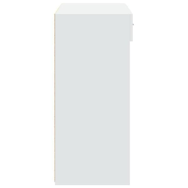 Maison Exclusive - Buffé vit 80x42,5x93 cm ingenjörsträ