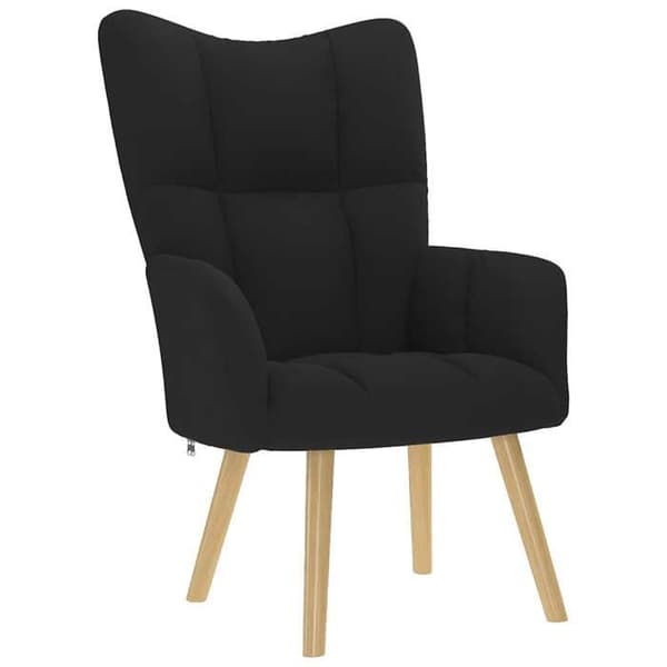 Maison Exclusive - Sort stof afslapningsstol