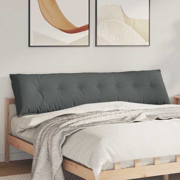 Rygpude - MAISON EXCLUSIVE - 200 x 19 x 50 cm - Mørkegrå - Rektangulær - Polyesterfyld Mörkgrå