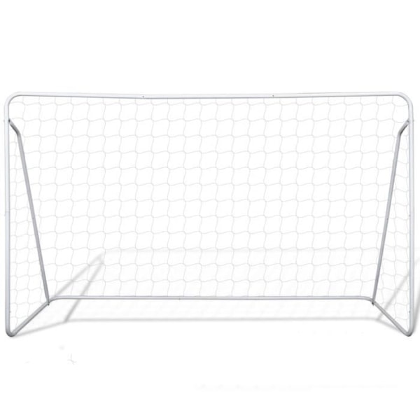 Fodboldmålsnet Stål 2 stk 240x90x150 cm150 [cm] Vit