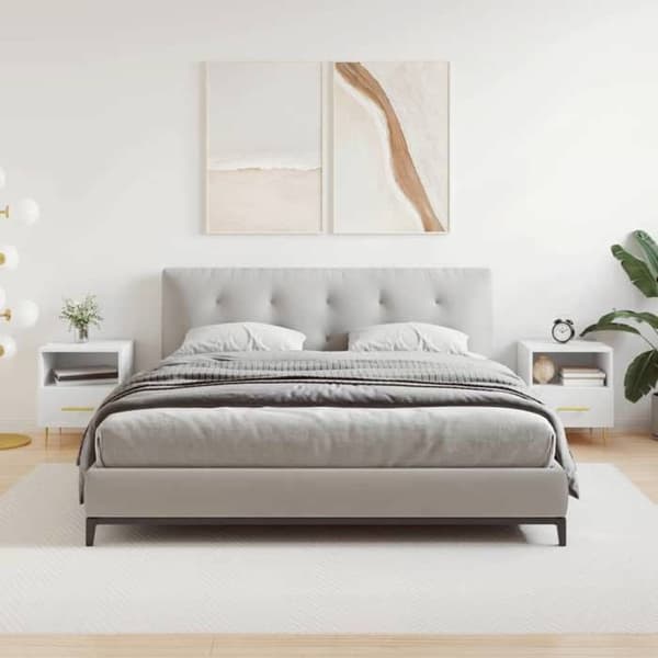 Maison Exclusive - Sängbord 2 st vit 40x35x47,5 cm ingenjörsträ Vit