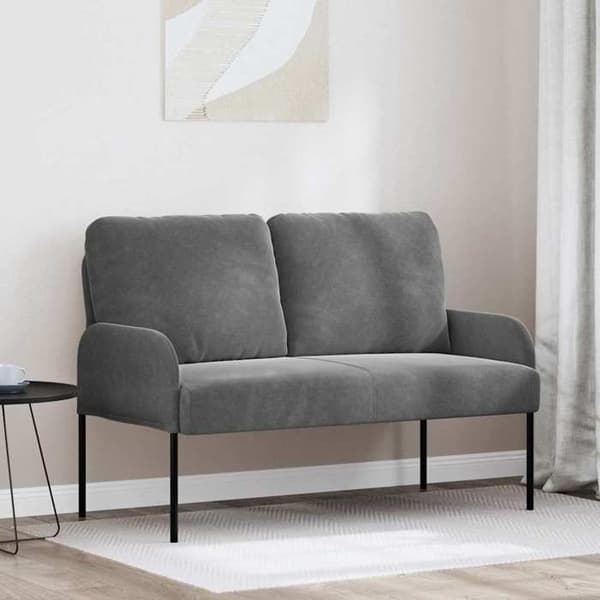 Divaani - MAISON EXCLUSIVE - 110 cm - Tummanharmaa - Polyesteripäällyste - Metallijalat Mörkgrå