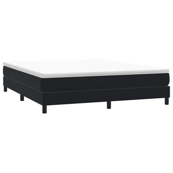 Sengestel - EKSKLUSIV HUS - 180x220 cm - Velour - Sort - Lamelseng Svart