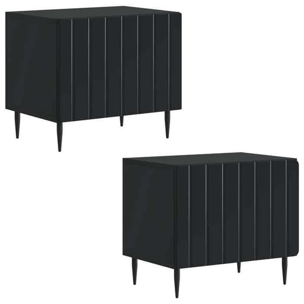 Maison Exclusive - TV Møbel Sort Ingeniørtræ