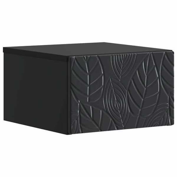 Maison Exclusive - Væghængt sidebord Sort 34,5 x 33 x 20 cm Ingeniørtræ