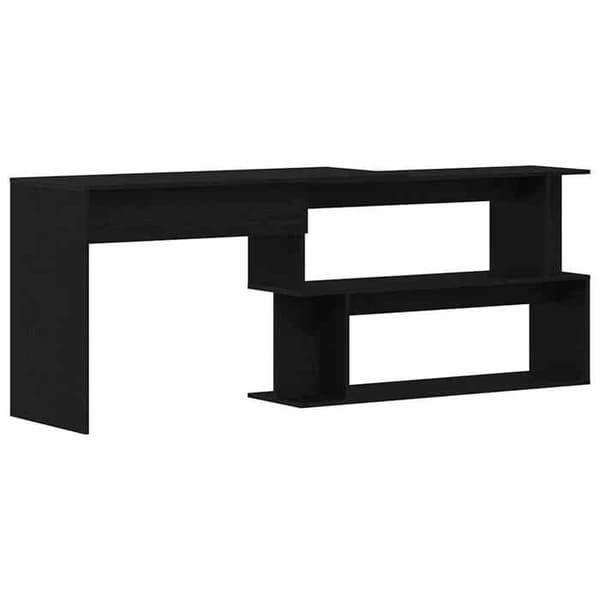 Maison Exclusive - Kontor Sort egetræ Ingeniørtræ 200 x 50 x 76 cm svart ek