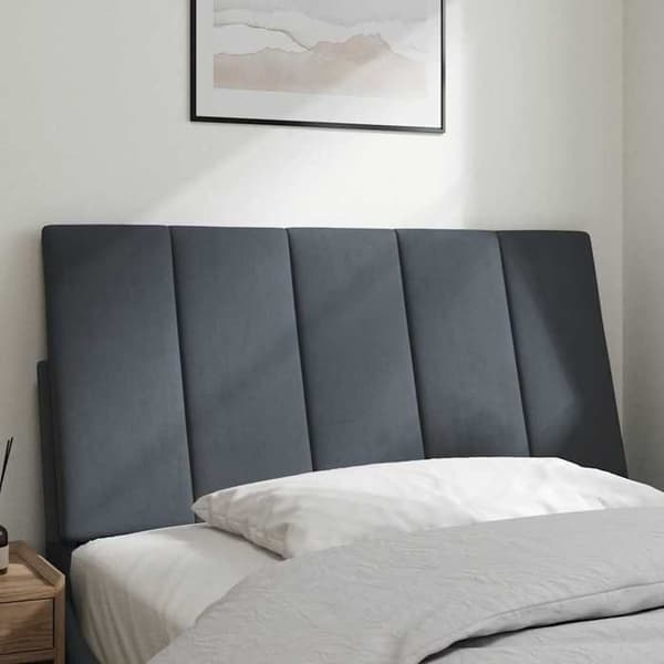 Maison Exclusive - Huvudgavelkudde Hanko mörkgrå 100 cm sammet
