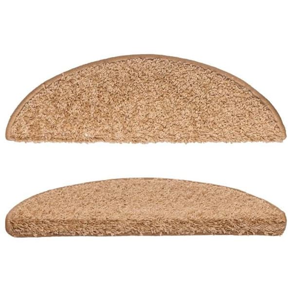 Maison Exclusive - Trappe tæppe 10 dele 56x17x3 cm Beige Halvcirkel beige
