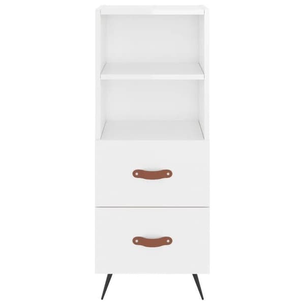 Maison Exclusive - Buffé hög Vit glänsande 34,5x34x180 cm Ingenjörsträ