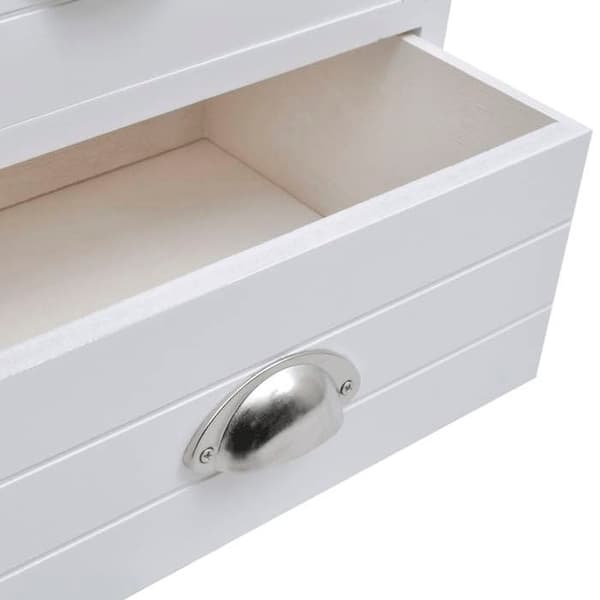 Maison Exclusive - Sängbord i fransk stil 2 st Vit Matt vit