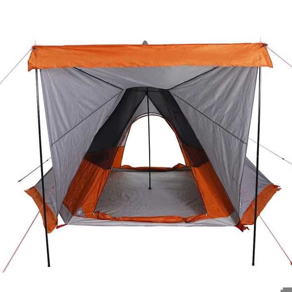 Maison Exclusive - Perheelle tarkoitettu 6 hengen harmaa ja oranssi vedenpitävä tipi-teltta
