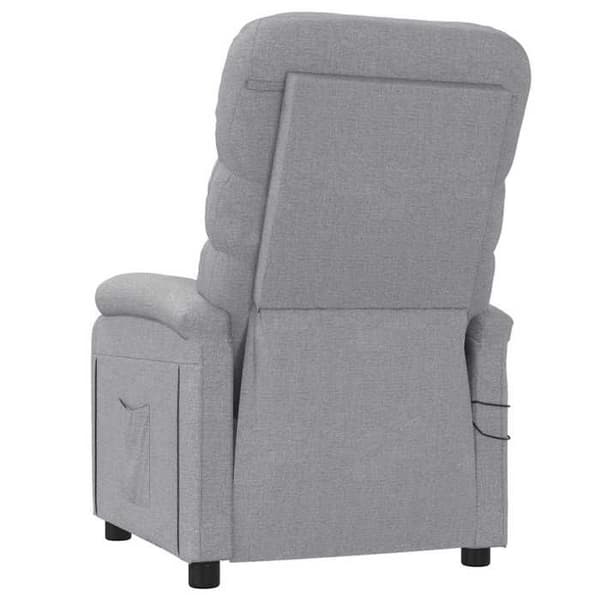 Maison Exclusive - Ljusgrå elektrisk massagefåtölj i tyg Ljusgrått